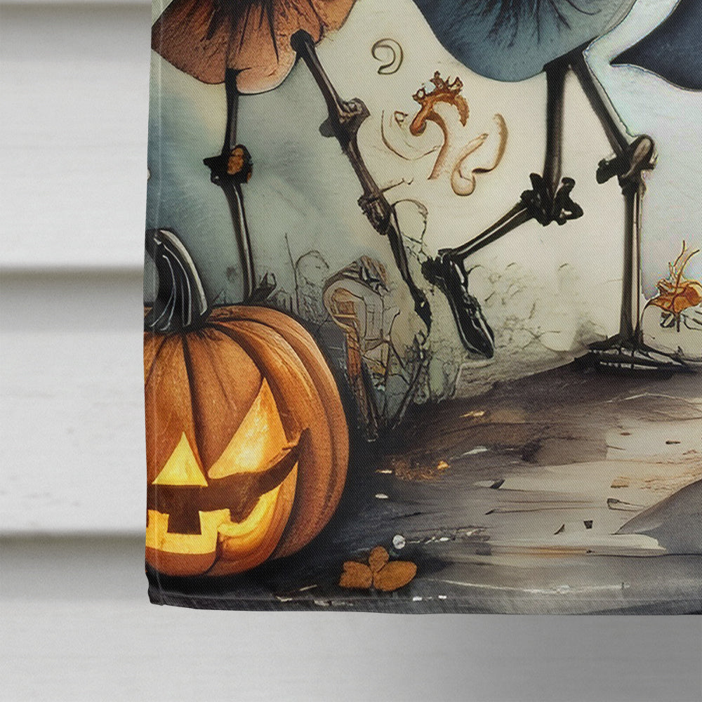 Dancing Skeletons Spooky Halloween House Flag