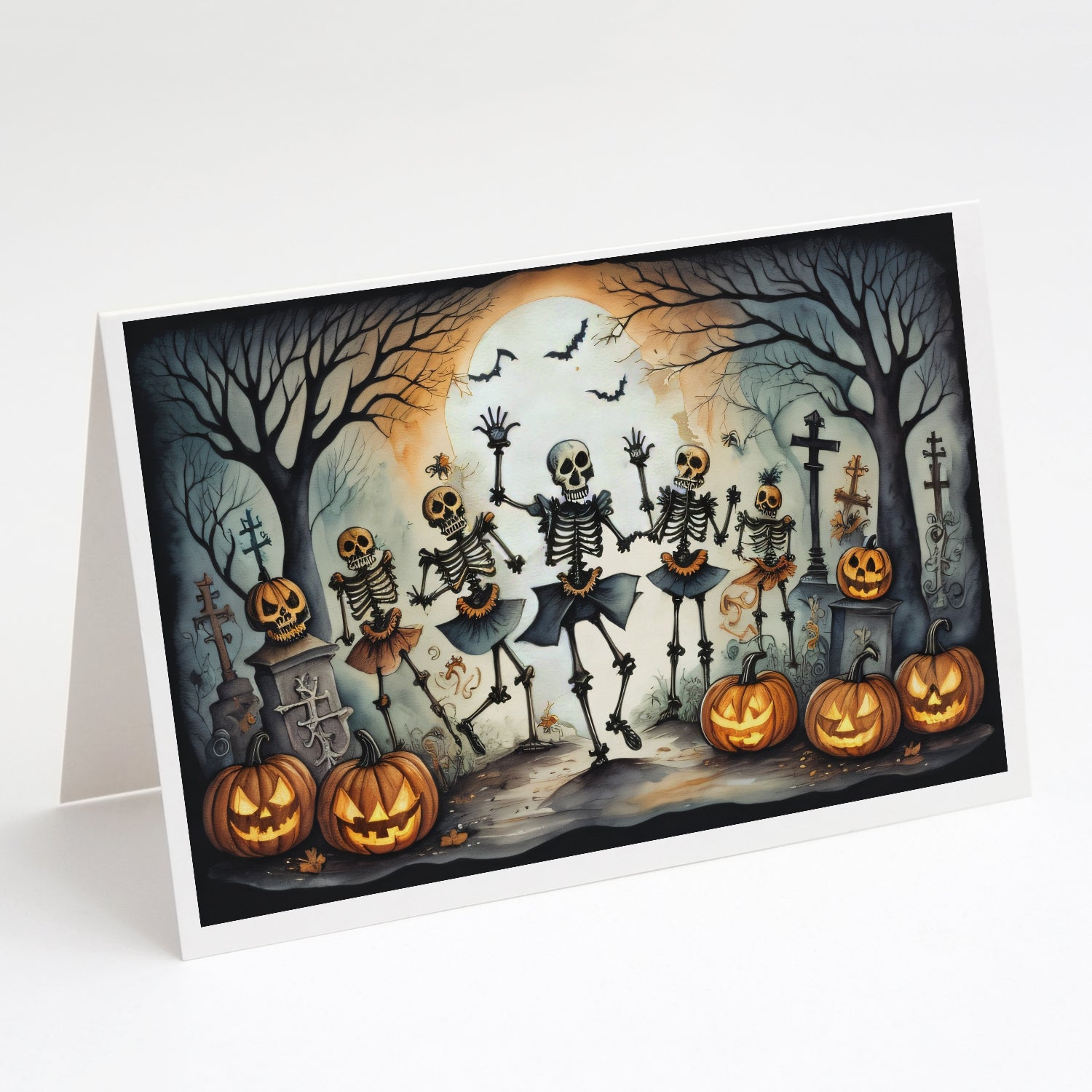 Buy this Dancing Skeletons Spooky Halloween Greeting Cards Pack of 8