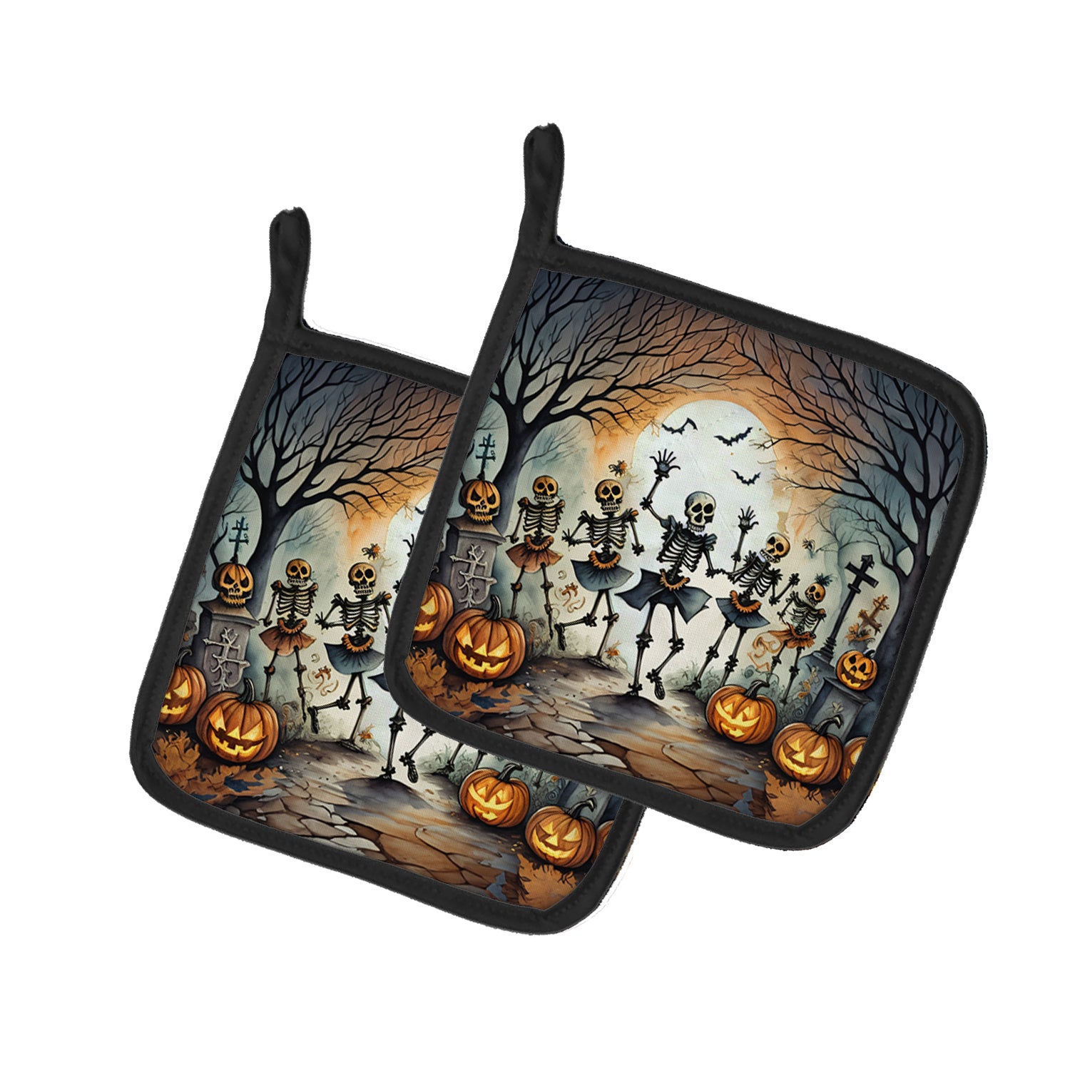 Buy this Dancing Skeletons Spooky Halloween Pair of Pot Holders