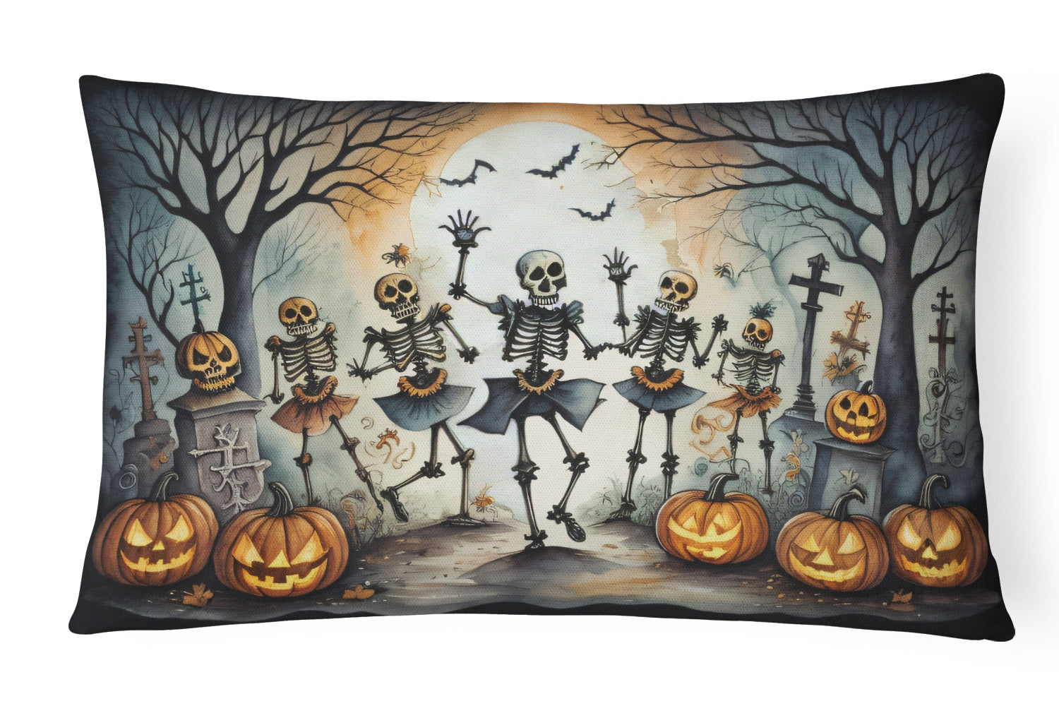 Buy this Dancing Skeletons Spooky Halloween Throw Pillow