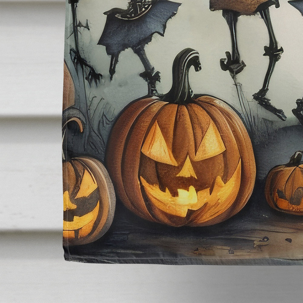 Dancing Skeletons Spooky Halloween House Flag