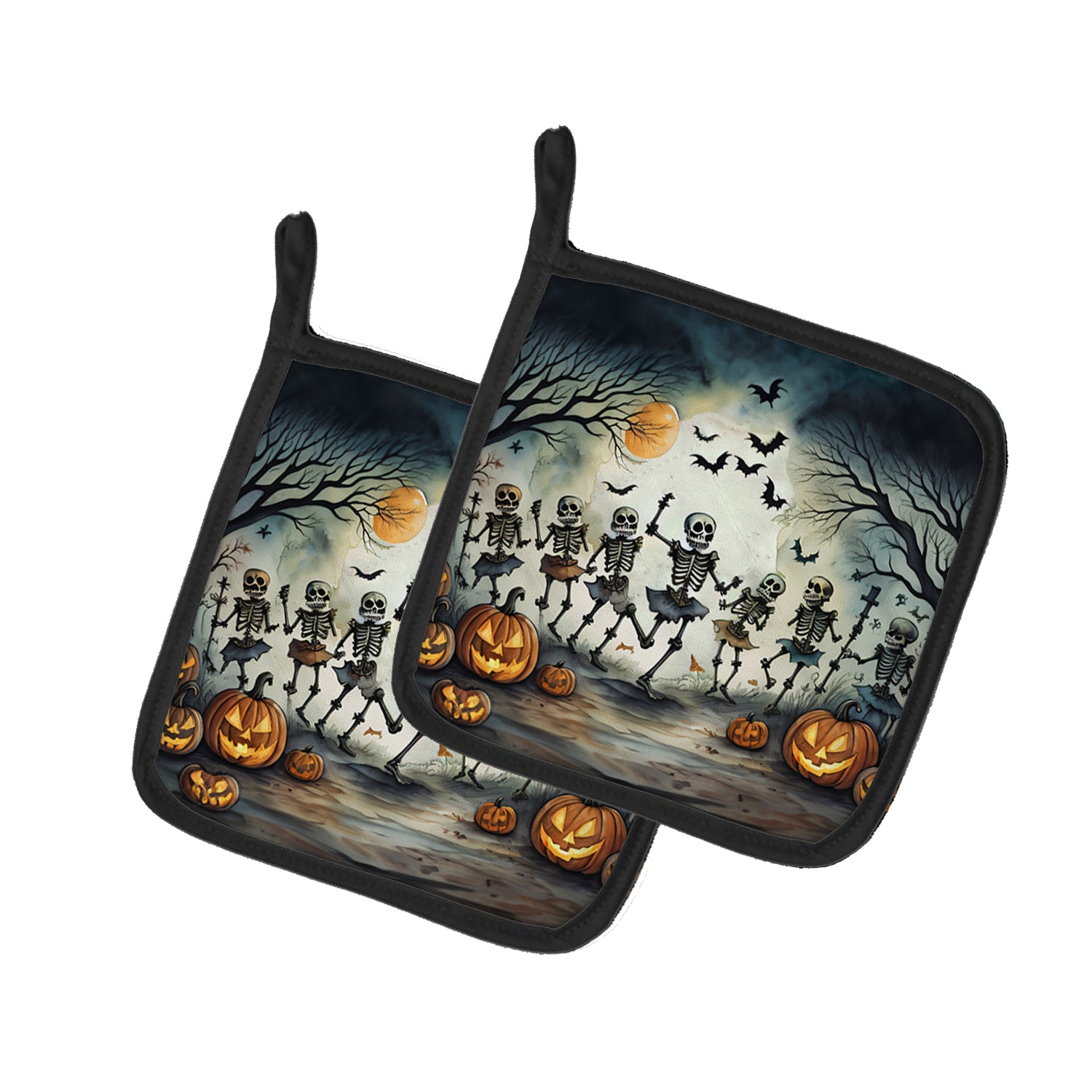 Buy this Dancing Skeletons Spooky Halloween Pair of Pot Holders