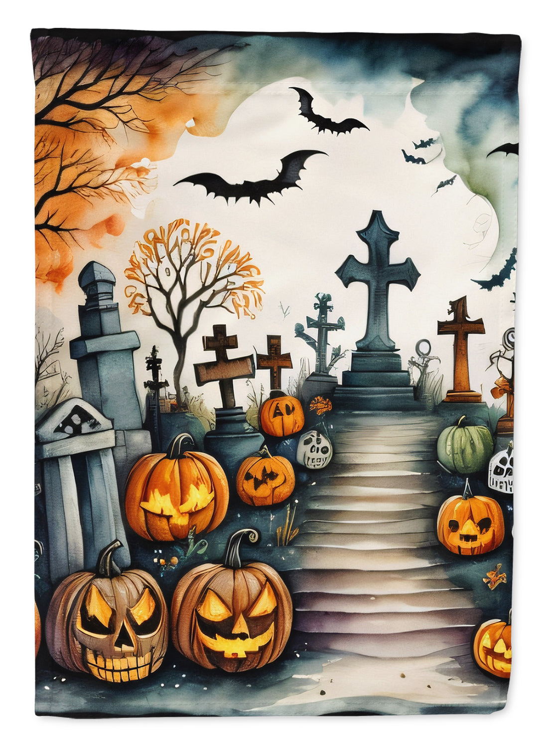 Buy this Day of the Dead Spooky Halloween House Flag