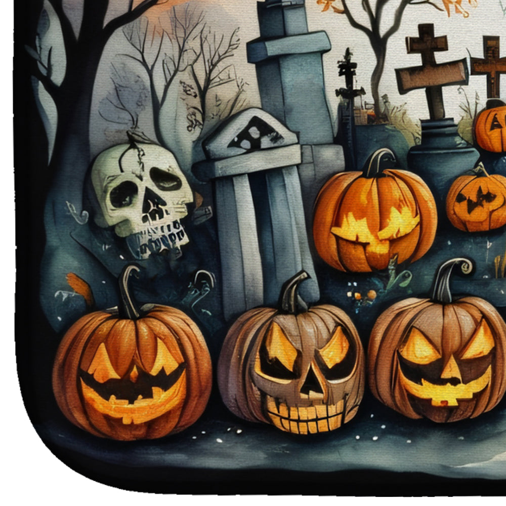 Day of the Dead Spooky Halloween Dish Drying Mat