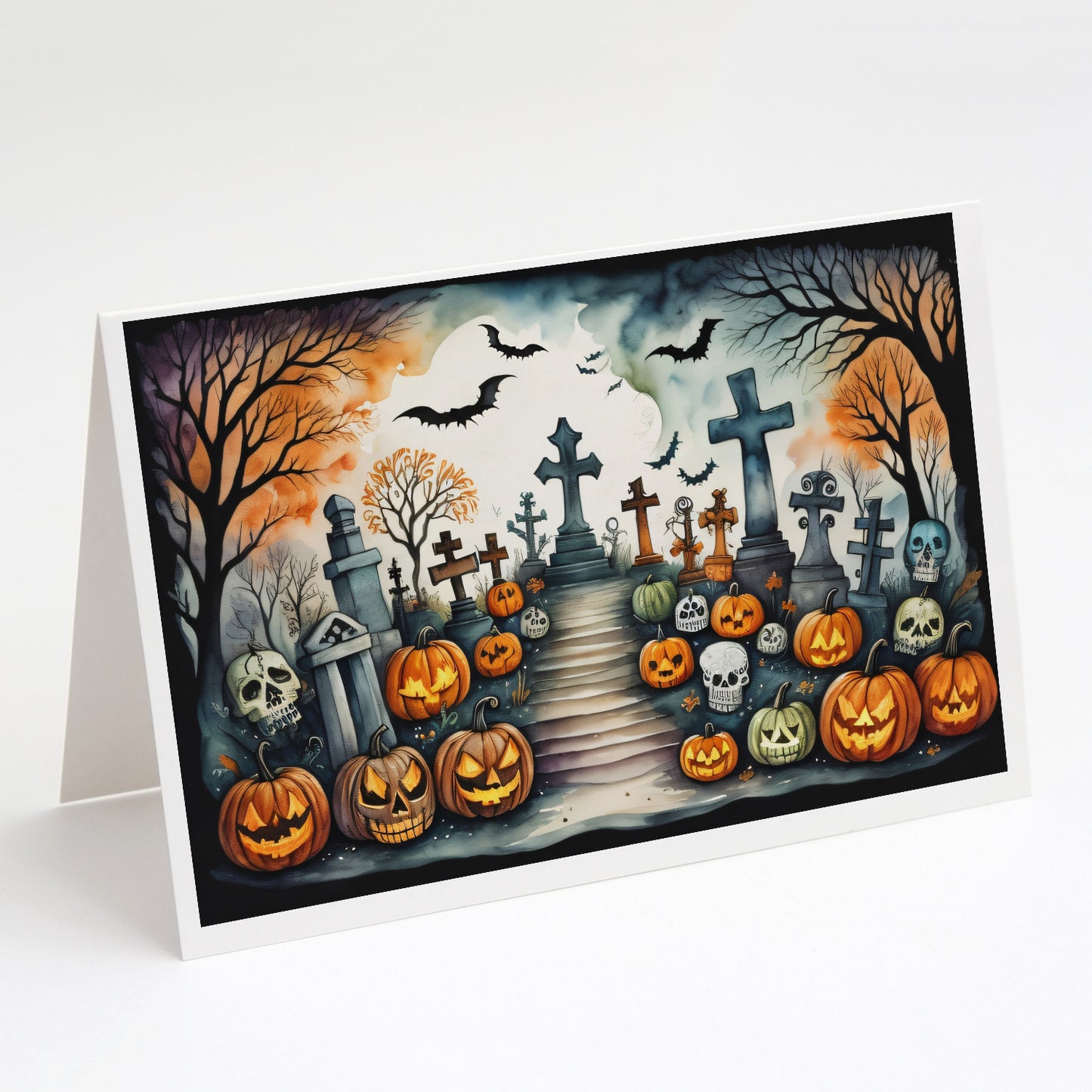 Buy this Day of the Dead Spooky Halloween Greeting Cards Pack of 8