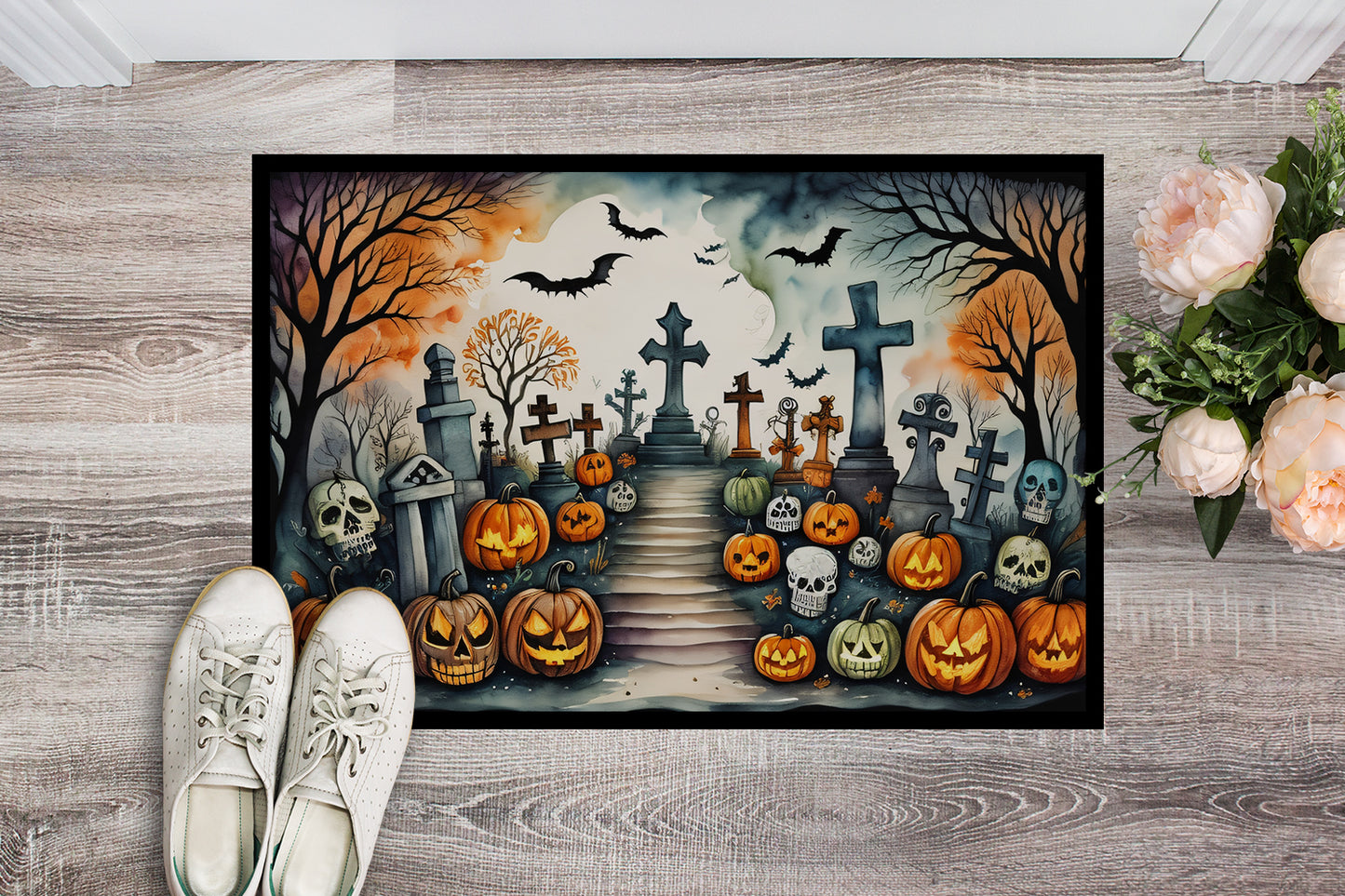 Day of the Dead Spooky Halloween Doormat