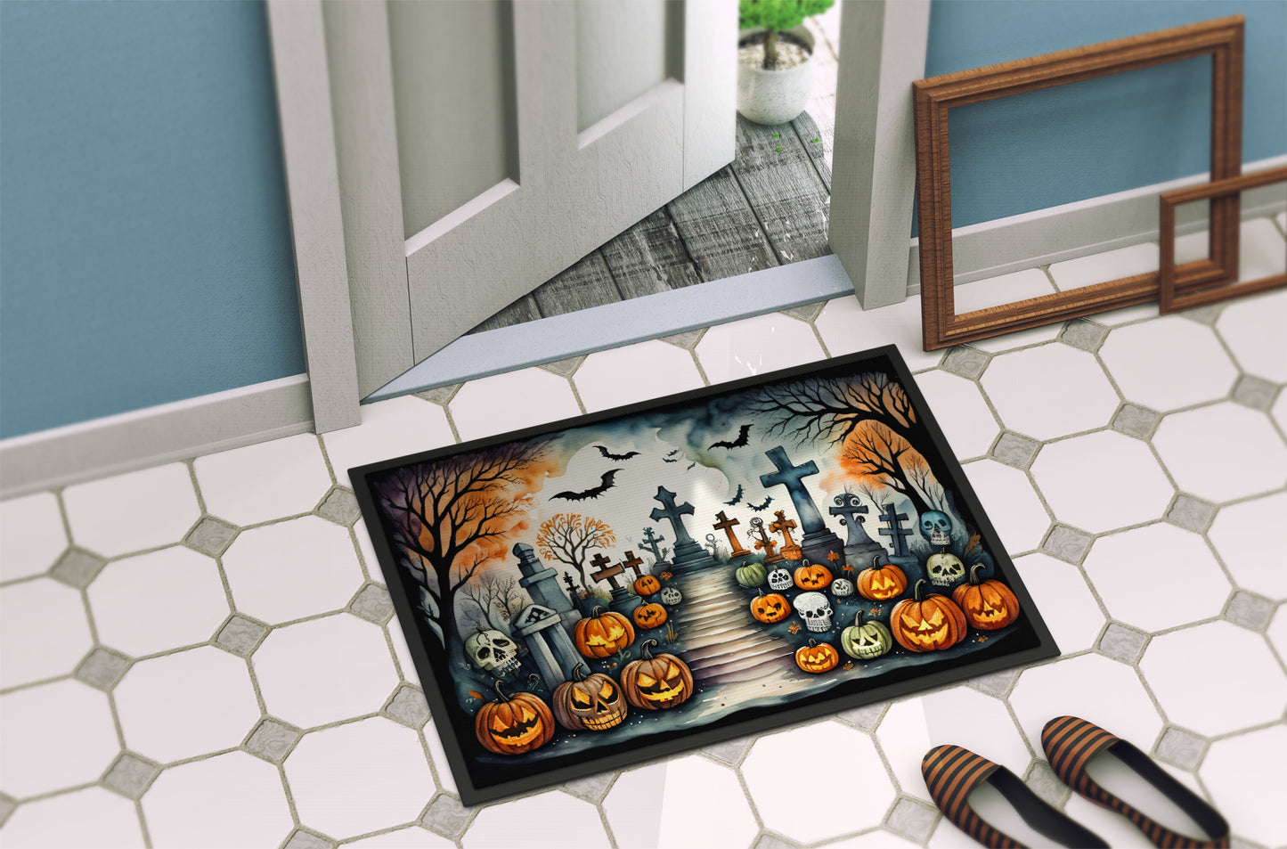 Day of the Dead Spooky Halloween Doormat