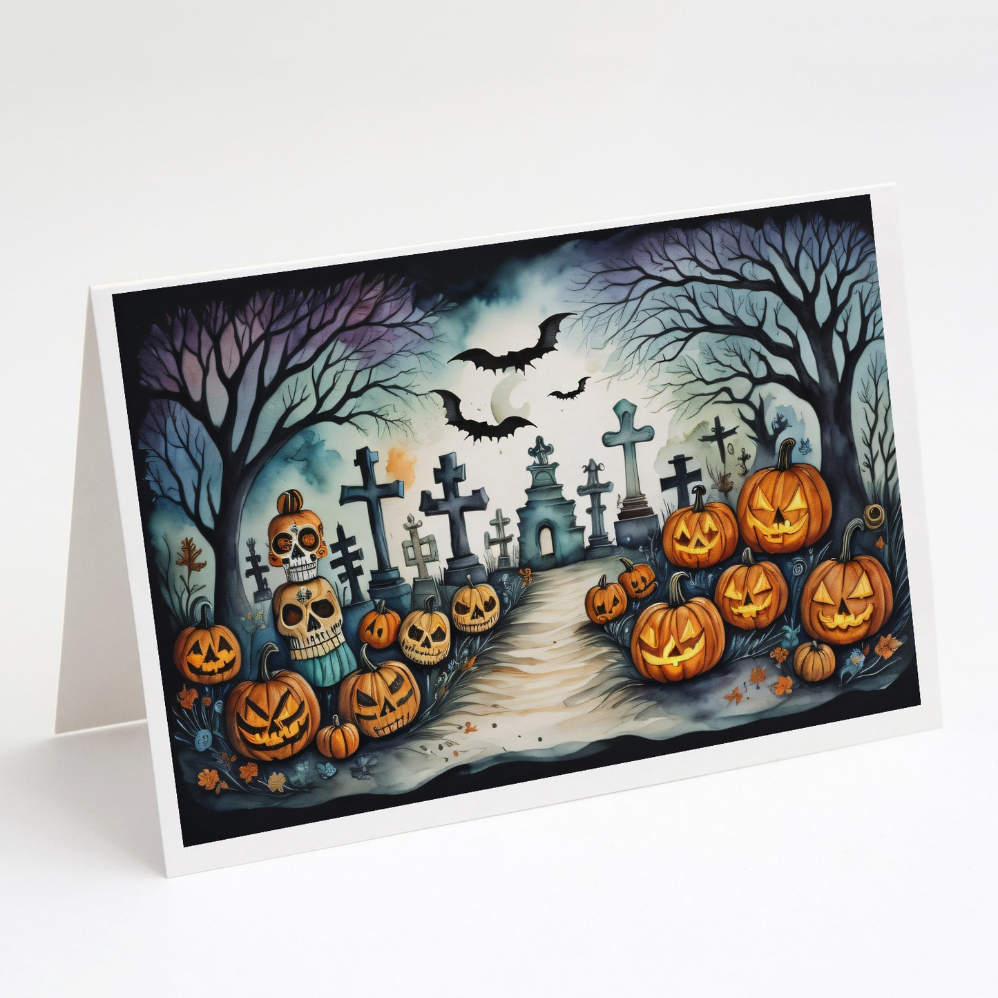 Buy this Day of the Dead Spooky Halloween Greeting Cards Pack of 8