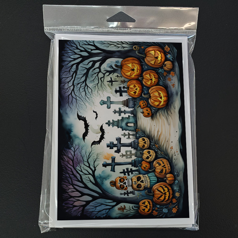Day of the Dead Spooky Halloween Greeting Cards Pack of 8