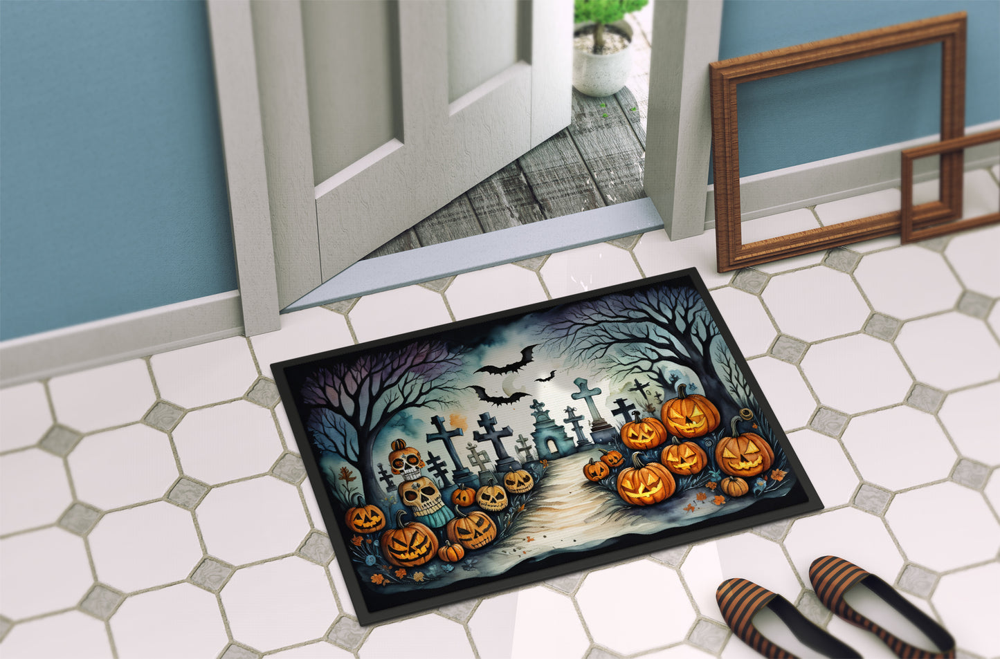 Day of the Dead Spooky Halloween Doormat