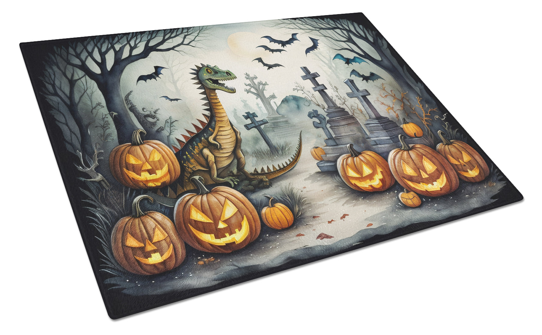 Buy this Dinosaurs Spooky Halloween Glass Cutting Board