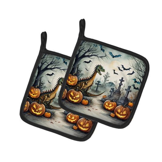 Buy this Dinosaurs Spooky Halloween Pair of Pot Holders