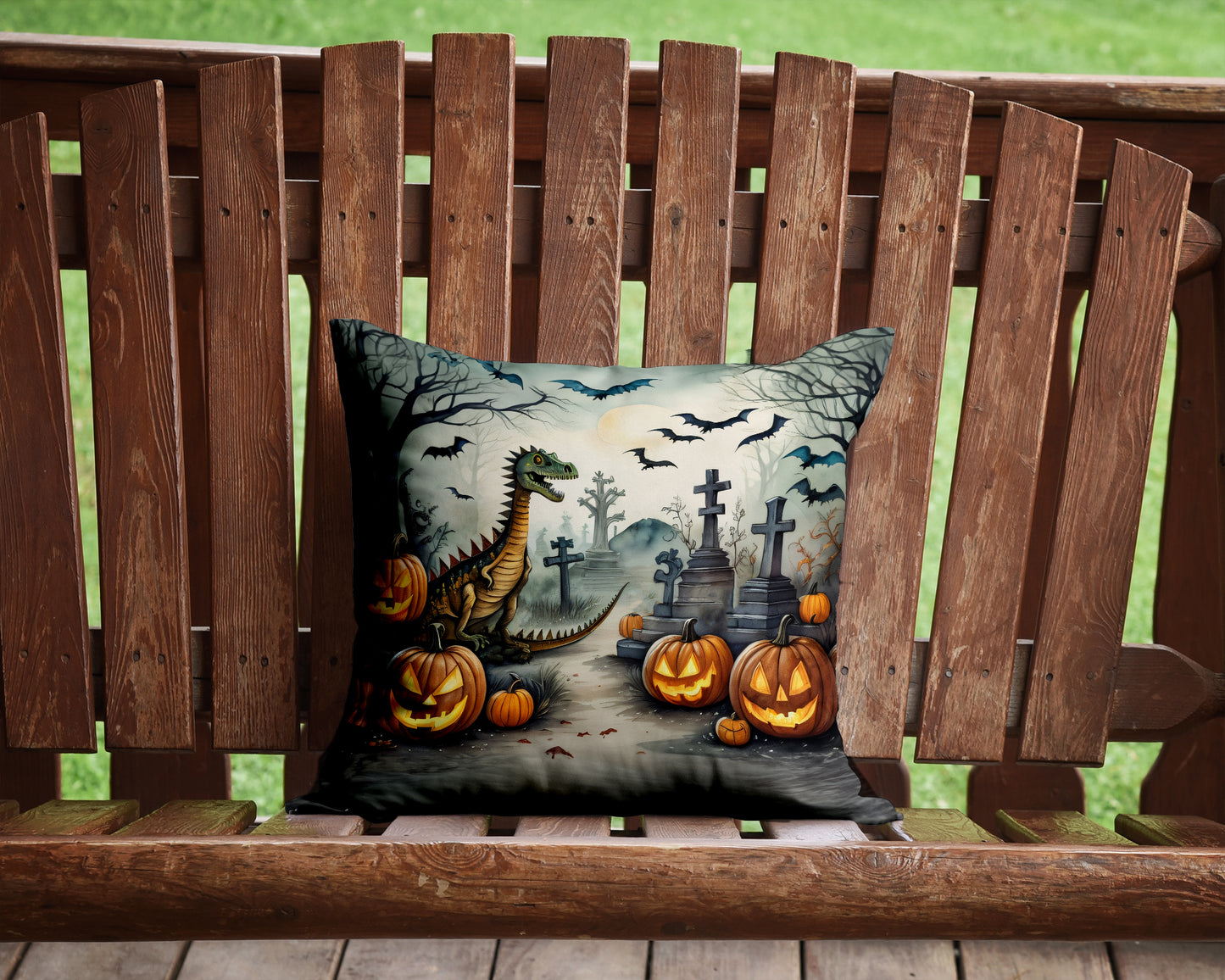 Dinosaurs Spooky Halloween Throw Pillow