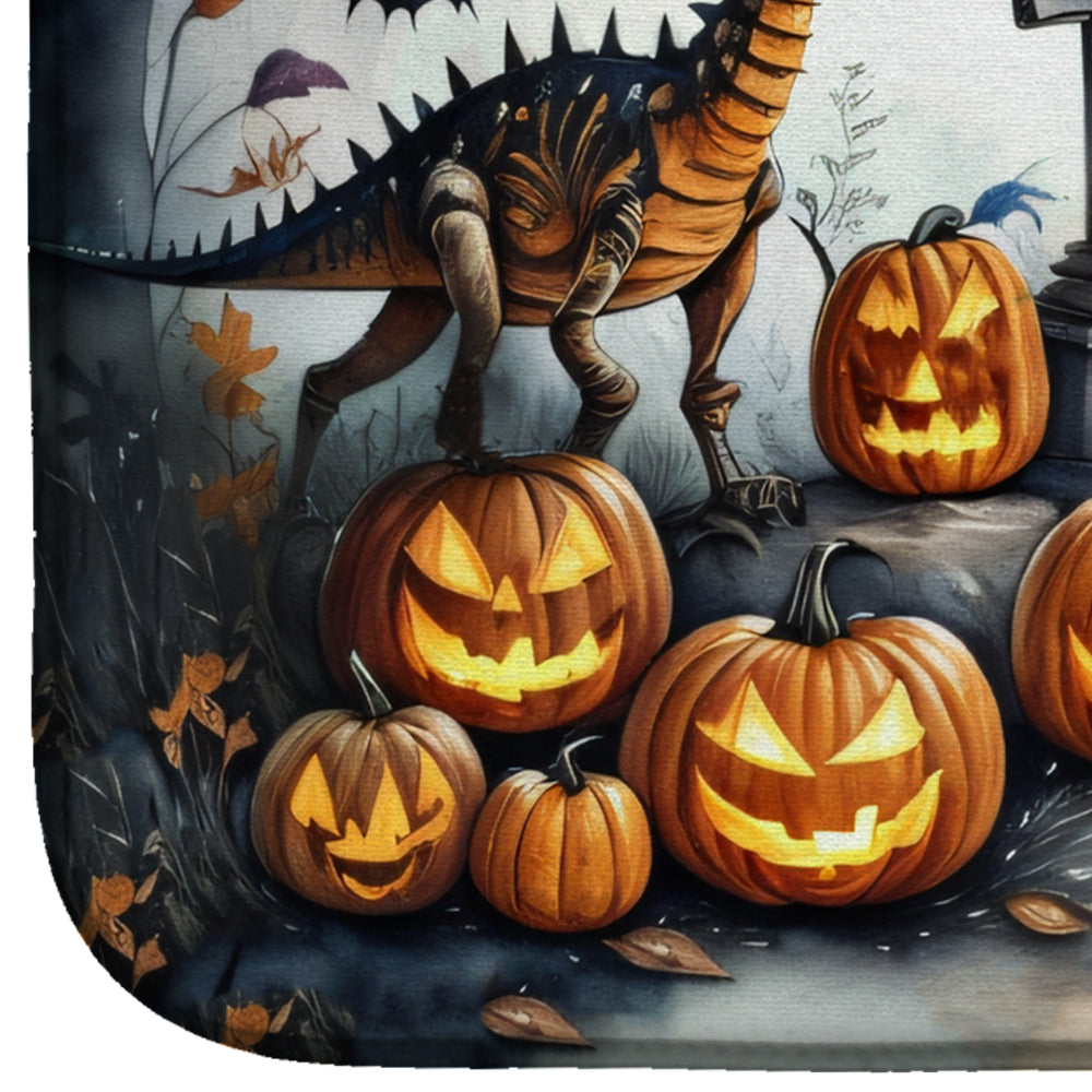 Dinosaurs Spooky Halloween Dish Drying Mat