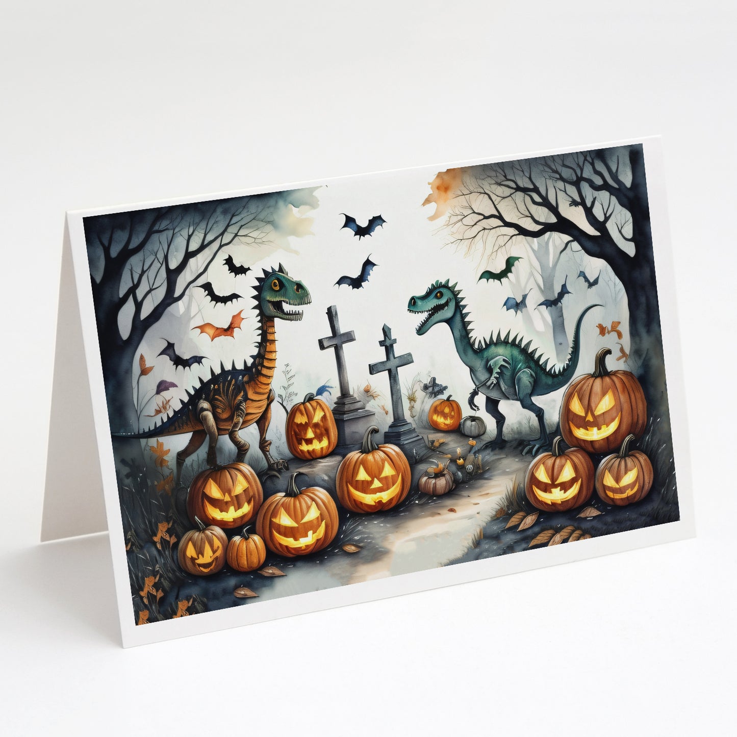 Buy this Dinosaurs Spooky Halloween Greeting Cards Pack of 8
