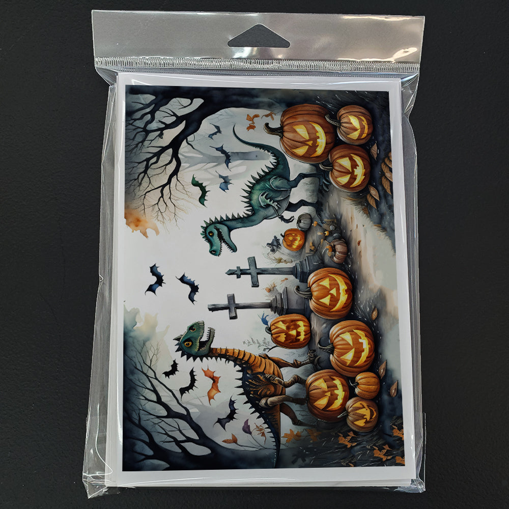 Dinosaurs Spooky Halloween Greeting Cards Pack of 8