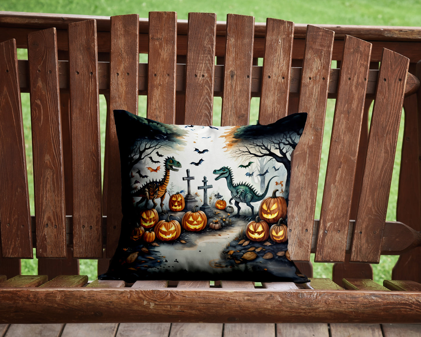 Dinosaurs Spooky Halloween Throw Pillow