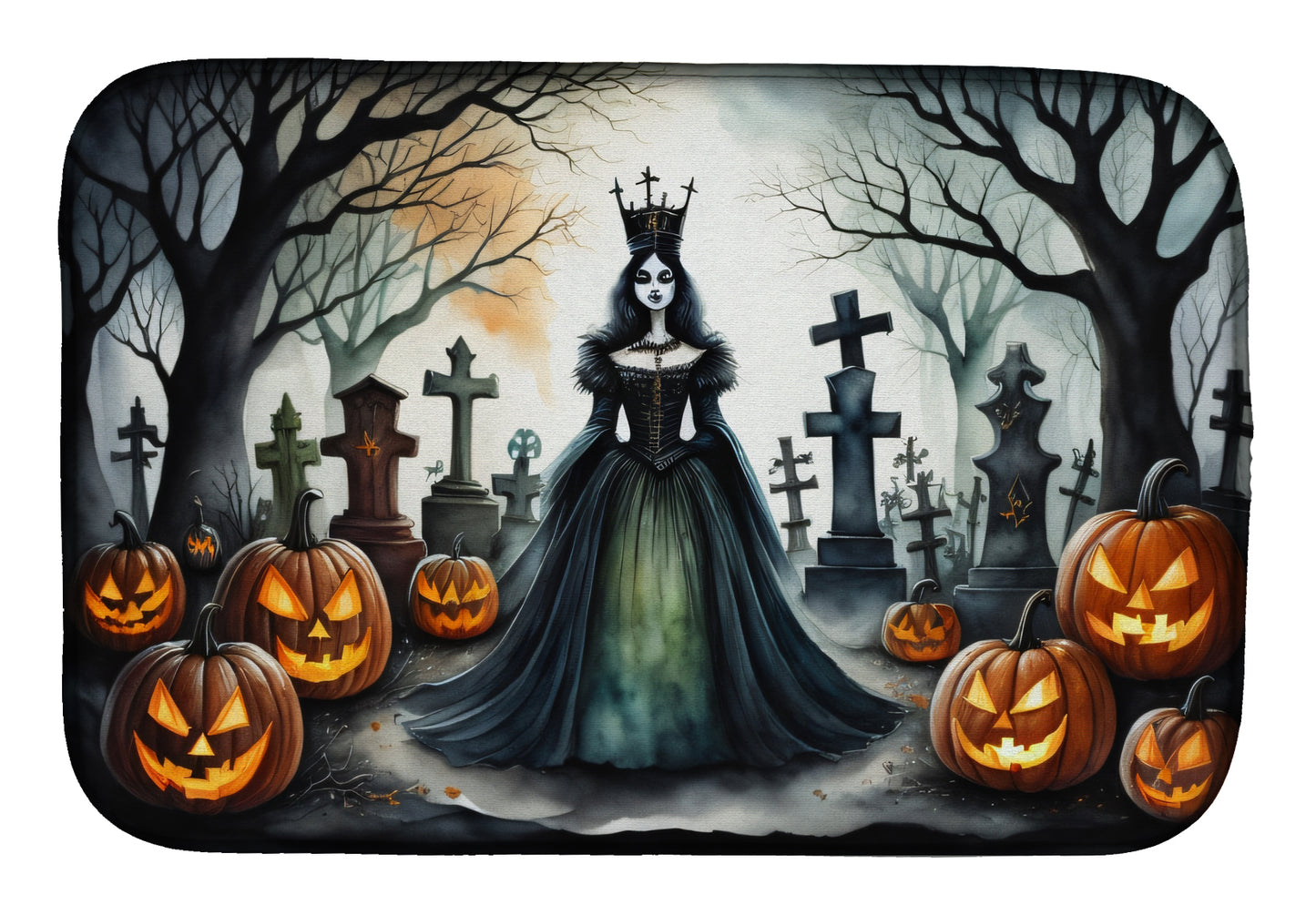 Buy this Evil Queen Spooky Halloween Dish Drying Mat
