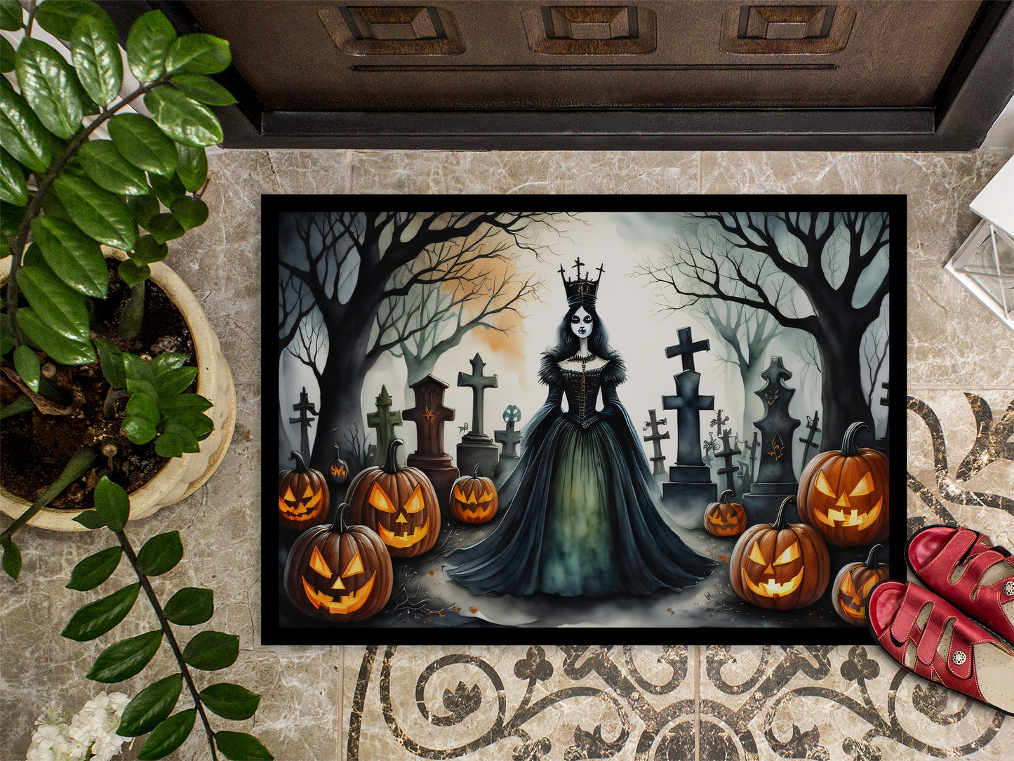 Evil Queen Spooky Halloween Doormat