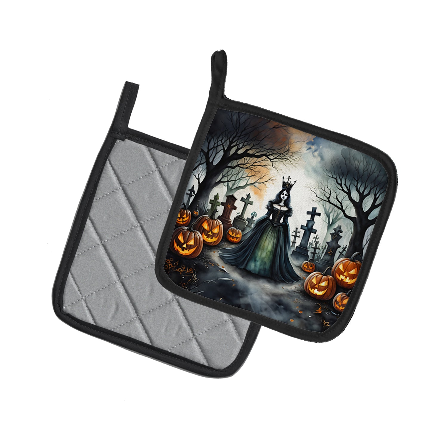 Evil Queen Spooky Halloween Pair of Pot Holders