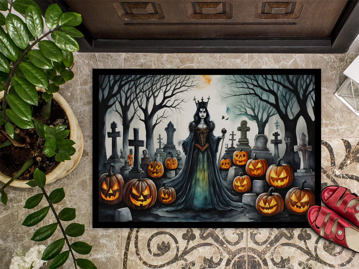 Evil Queen Spooky Halloween Doormat