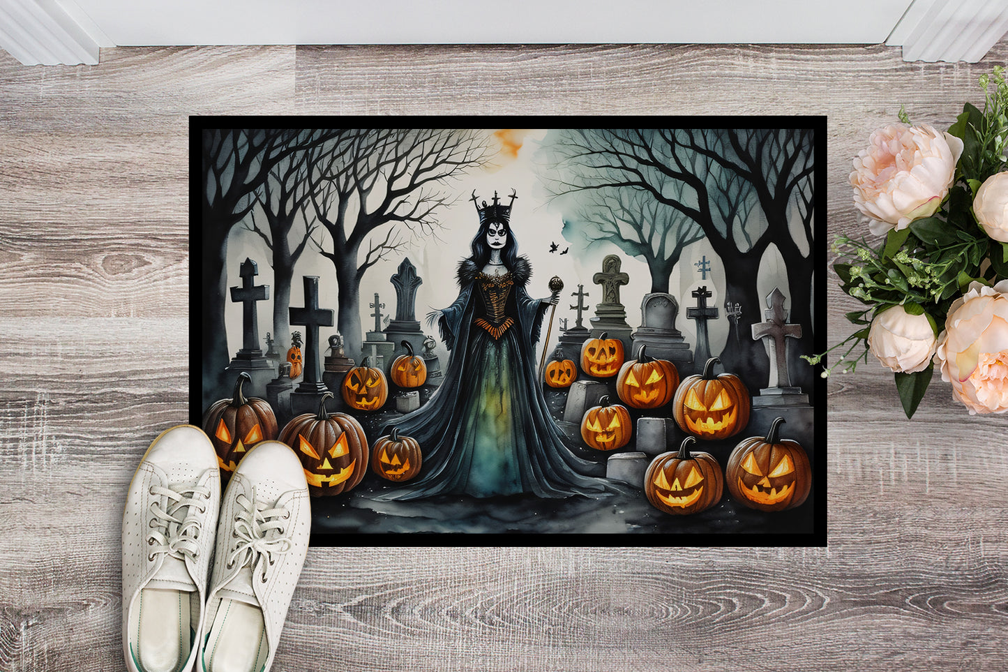 Evil Queen Spooky Halloween Doormat