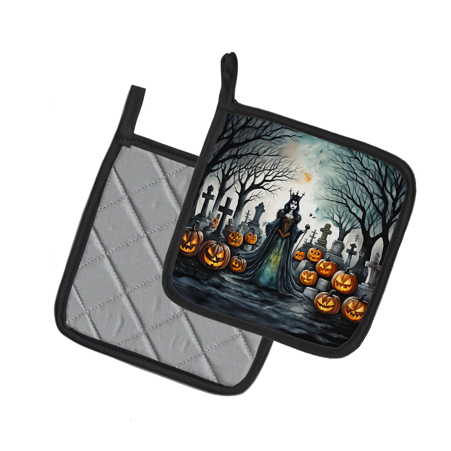Evil Queen Spooky Halloween Pair of Pot Holders