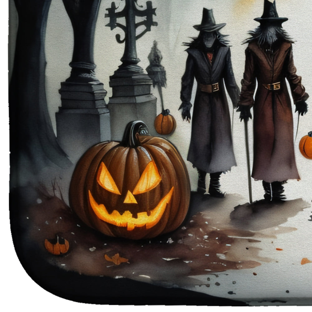 Vampires Spooky Halloween Dish Drying Mat