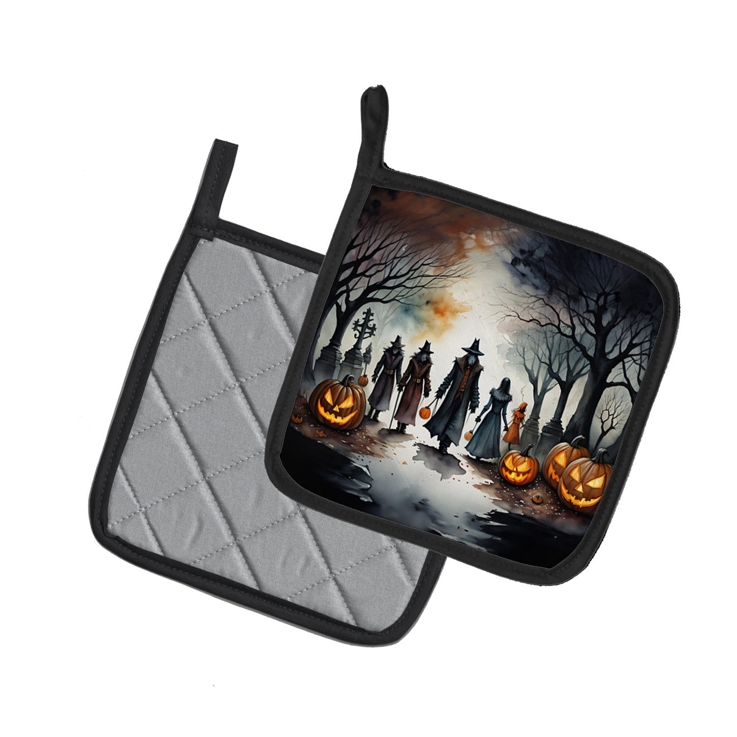 Vampires Spooky Halloween Pair of Pot Holders