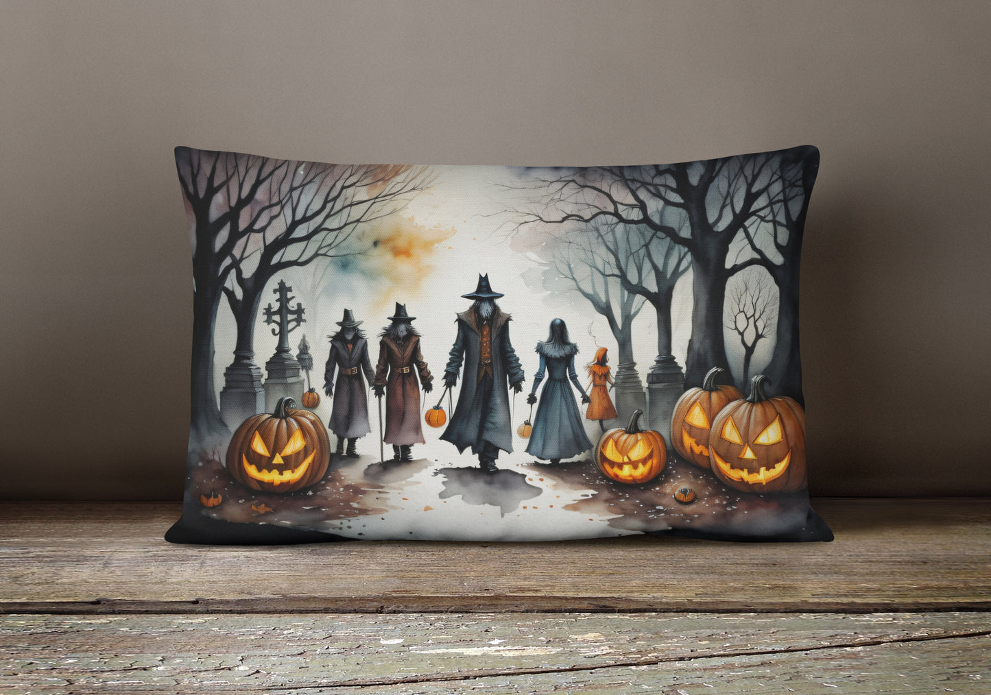 Vampires Spooky Halloween Throw Pillow