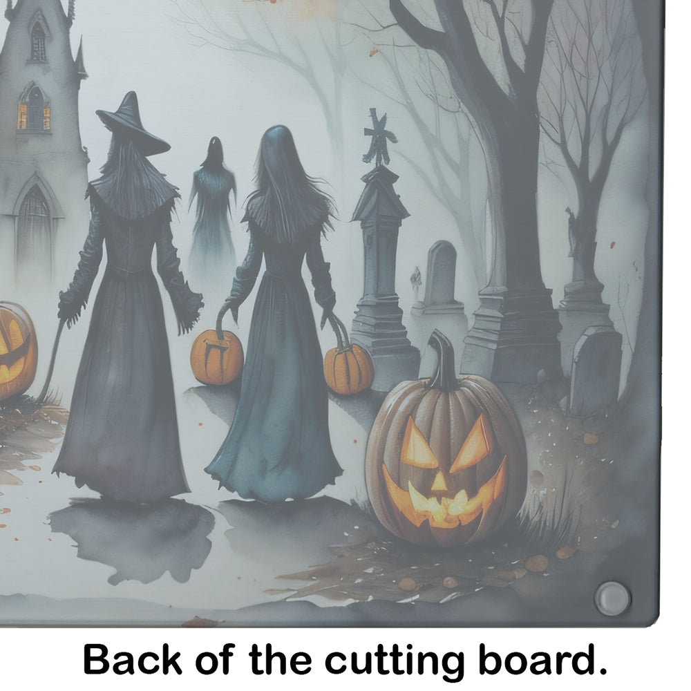 Vampires Spooky Halloween Glass Cutting Board