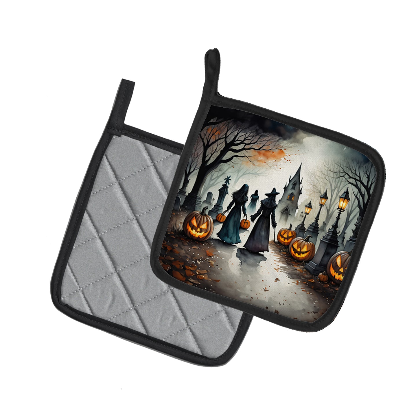 Vampires Spooky Halloween Pair of Pot Holders