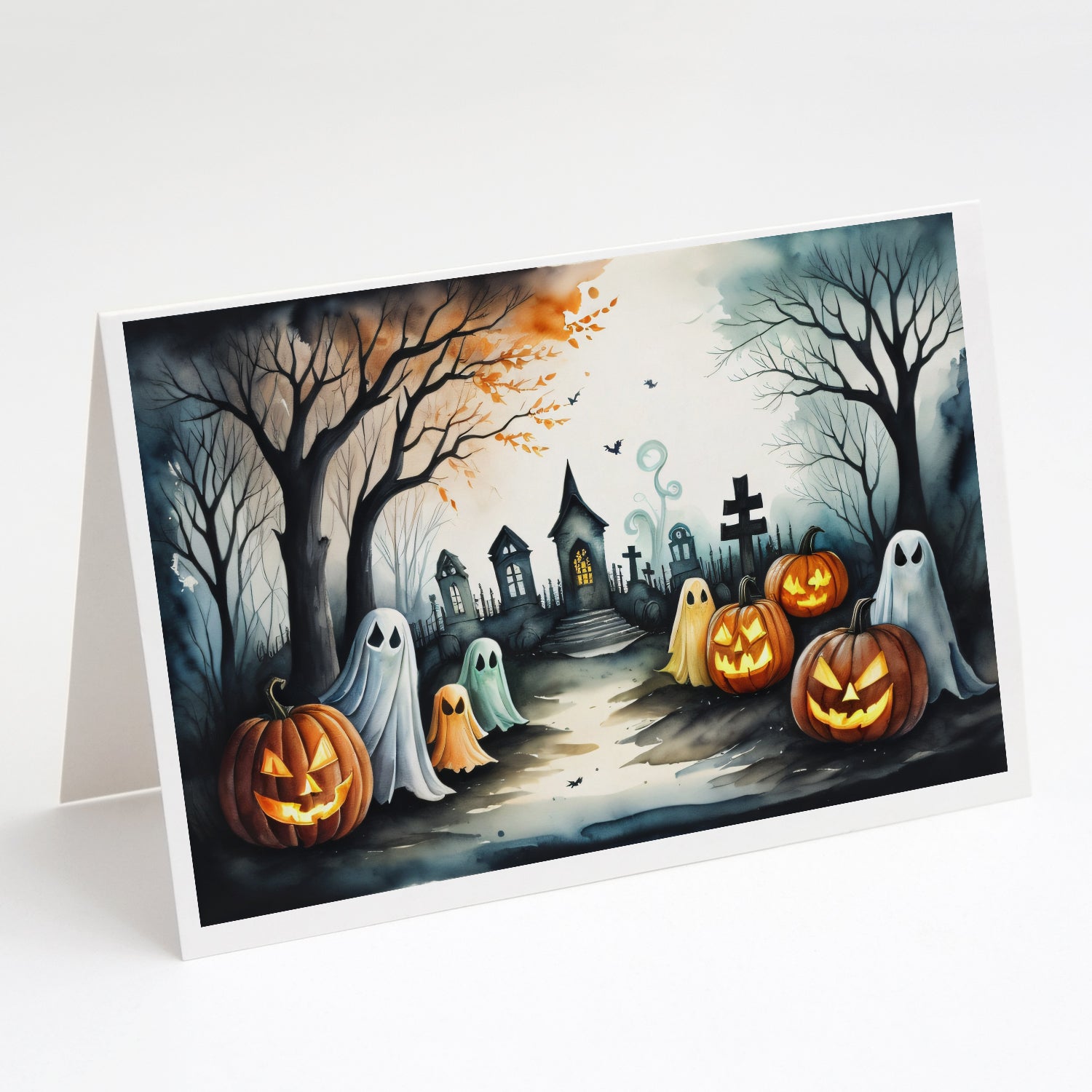 Buy this Ghosts Spooky Halloween Greeting Cards Pack of 8