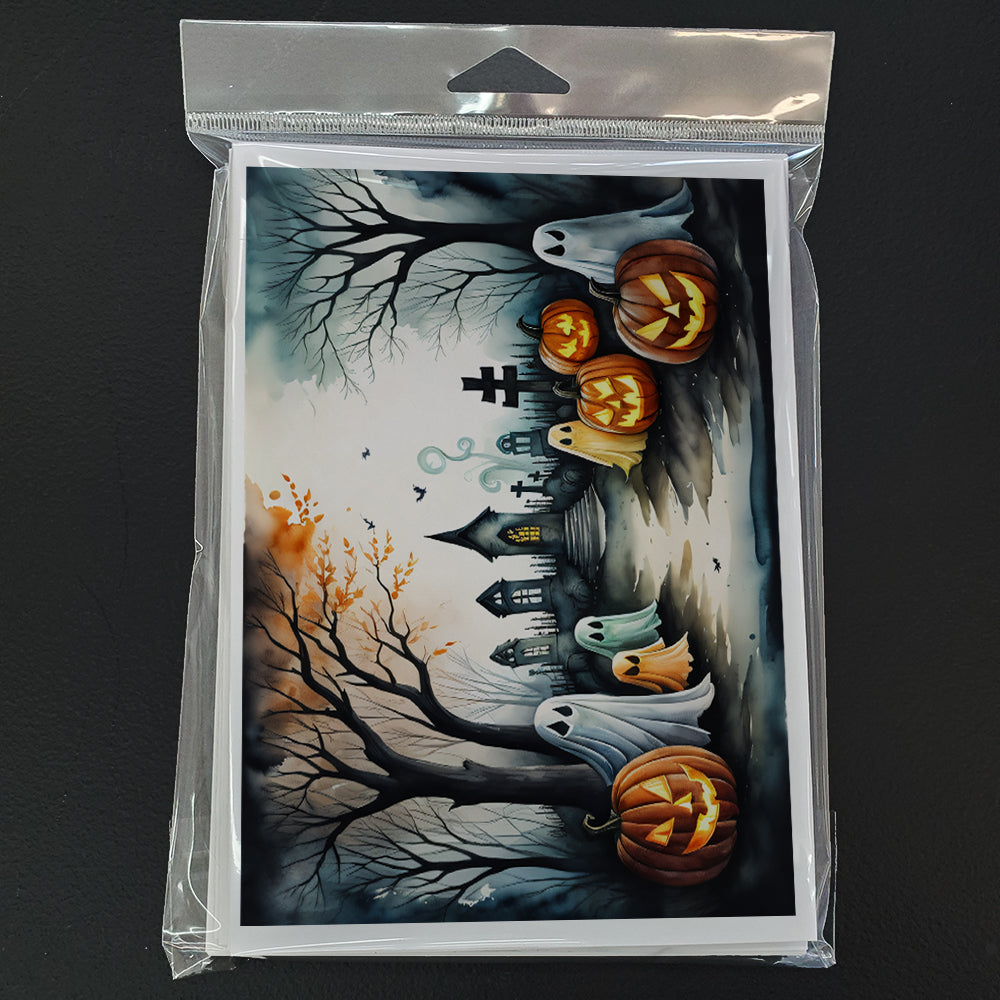 Ghosts Spooky Halloween Greeting Cards Pack of 8