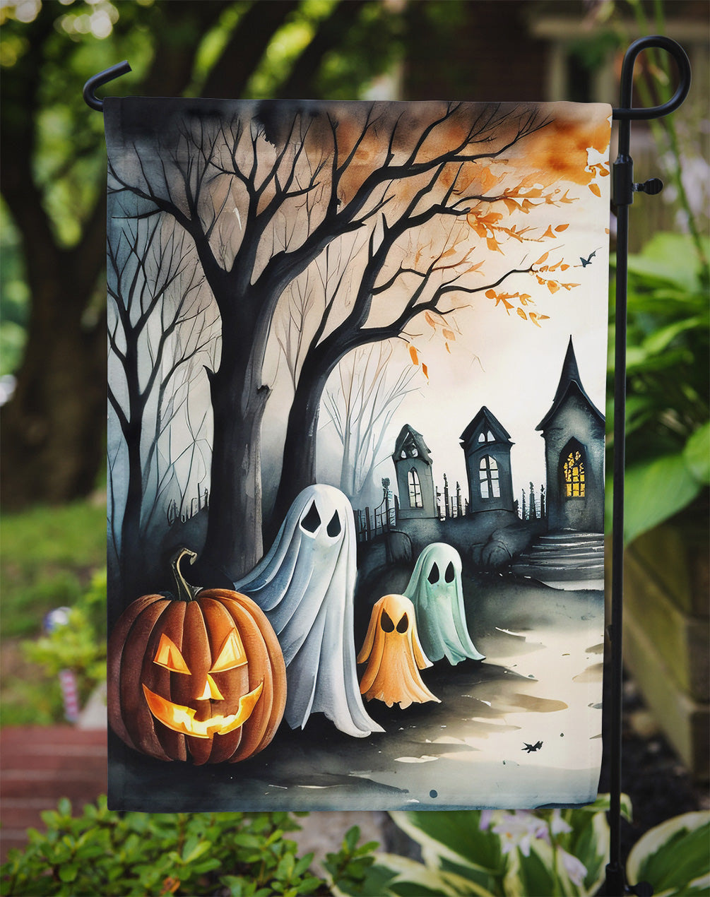 Ghosts Spooky Halloween Garden Flag