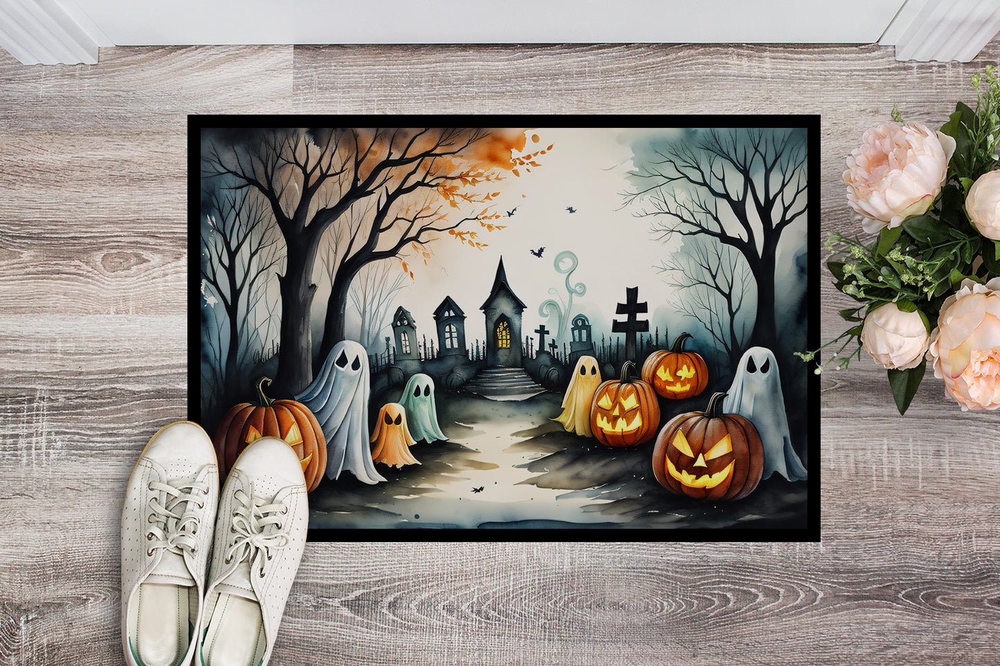 Ghosts Spooky Halloween Doormat