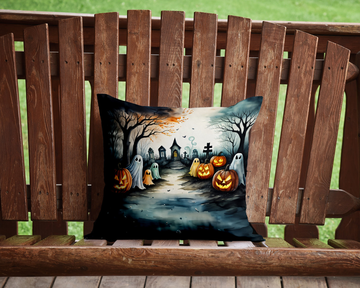 Ghosts Spooky Halloween Throw Pillow