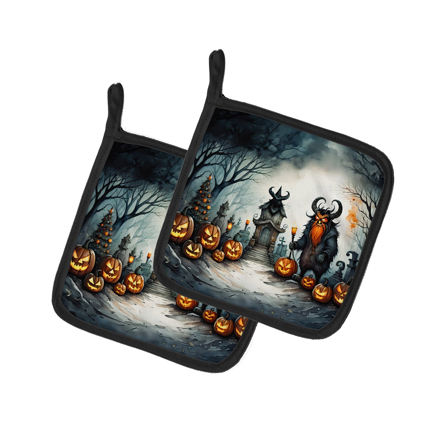 Buy this Krampus The Christmas Demon Spooky Halloween Pair of Pot Holders