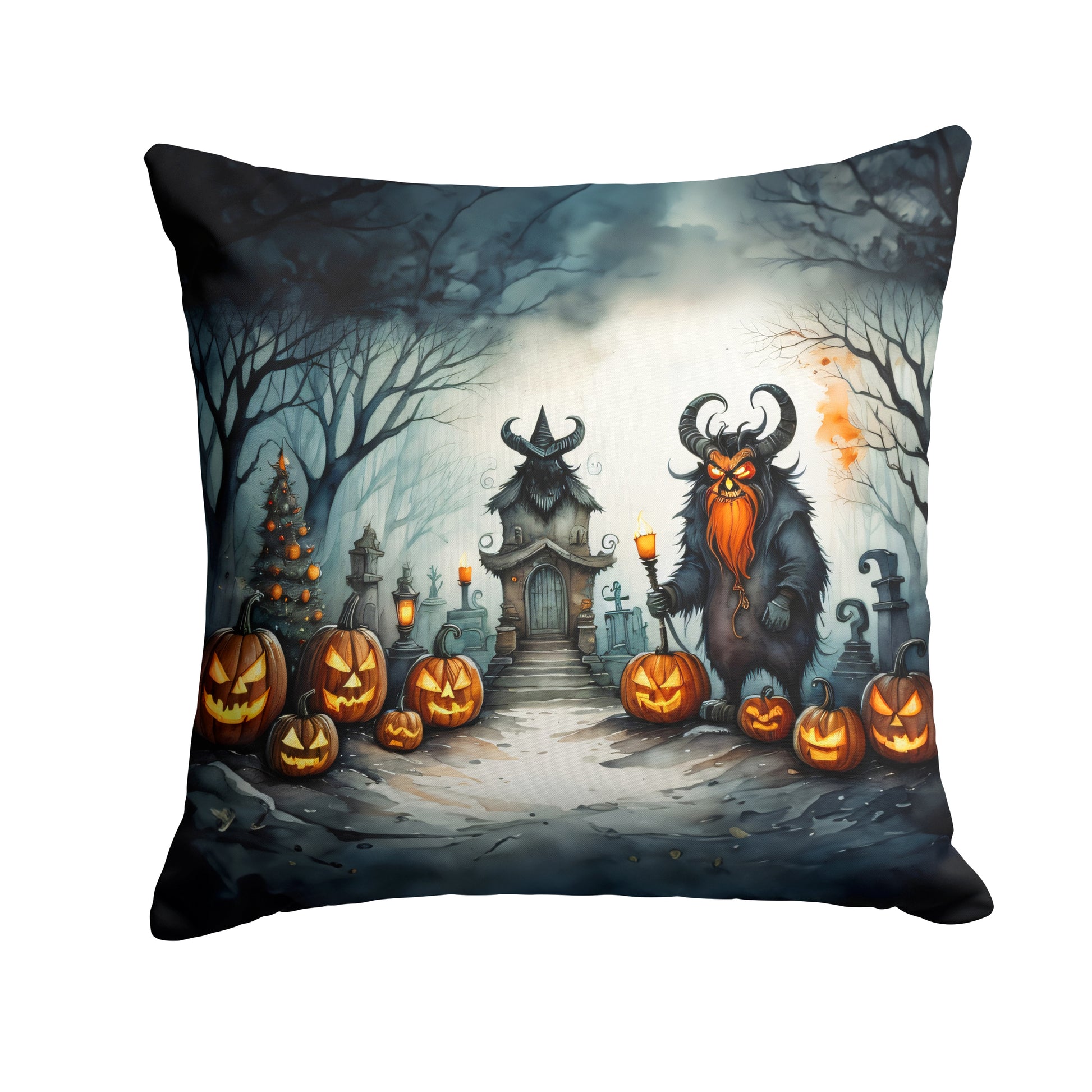 Buy this Krampus The Christmas Demon Spooky Halloween Throw Pillow