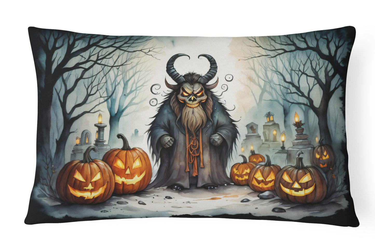 Buy this Krampus The Christmas Demon Spooky Halloween Throw Pillow