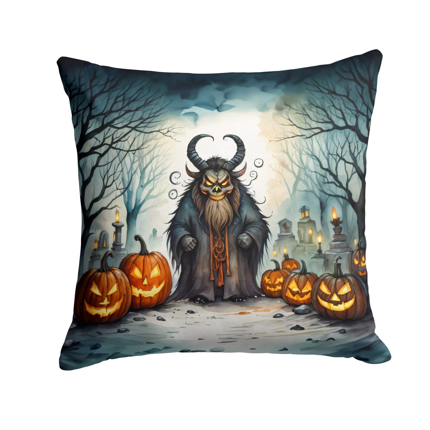 Buy this Krampus The Christmas Demon Spooky Halloween Throw Pillow