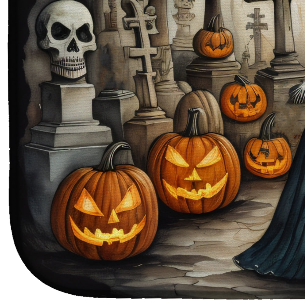 La Catrina Skeleton Spooky Halloween Dish Drying Mat