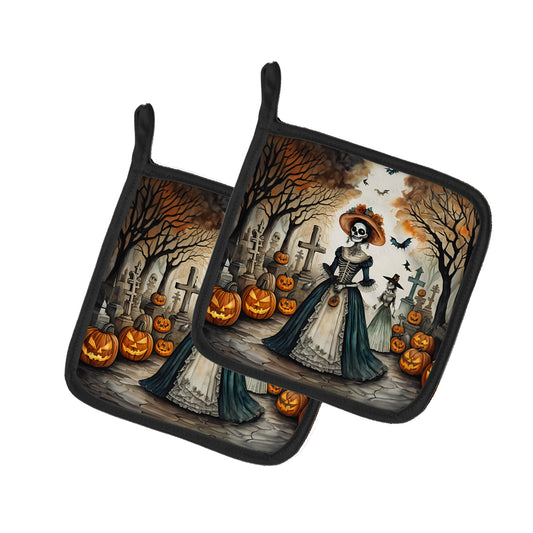 Buy this La Catrina Skeleton Spooky Halloween Pair of Pot Holders