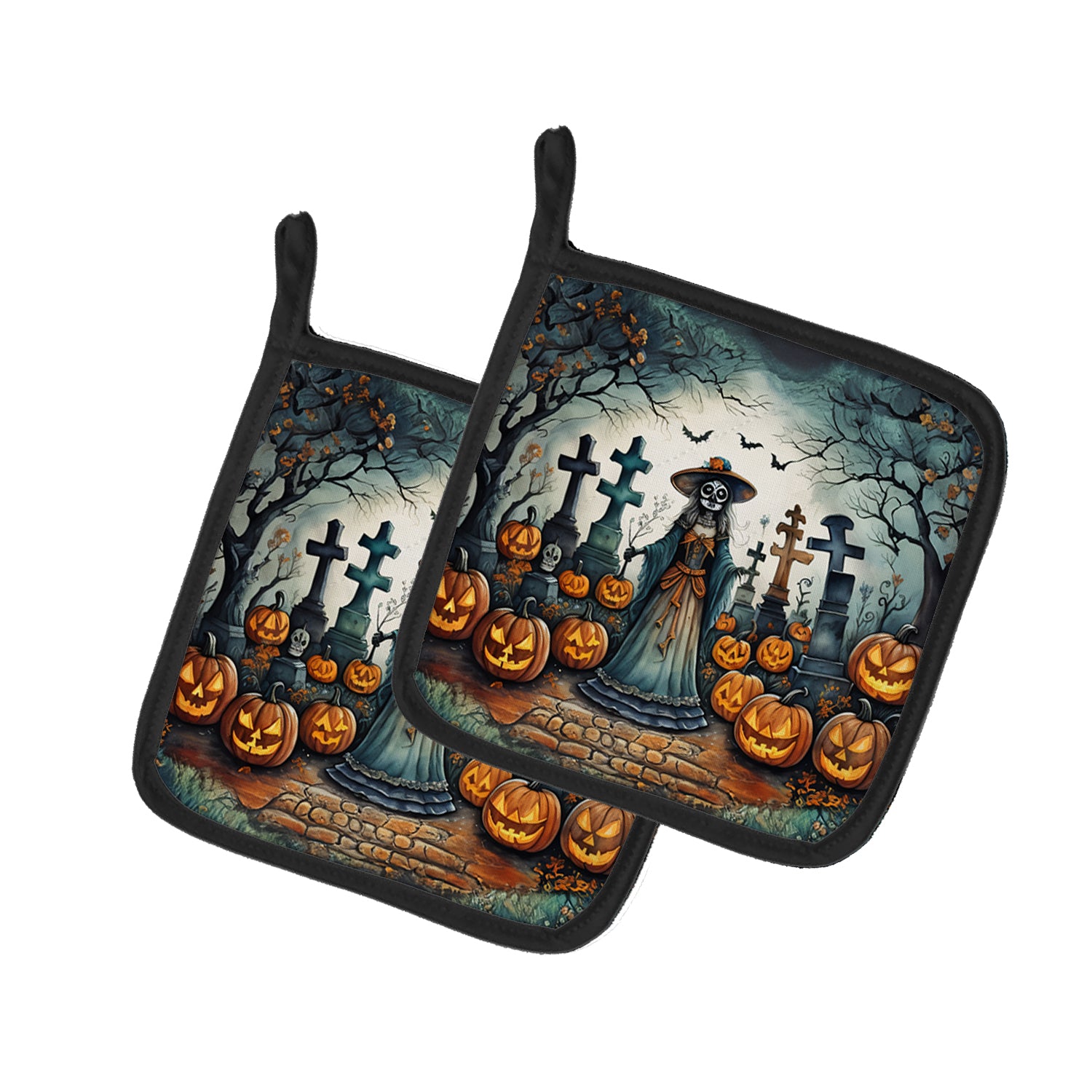 Buy this La Catrina Skeleton Spooky Halloween Pair of Pot Holders