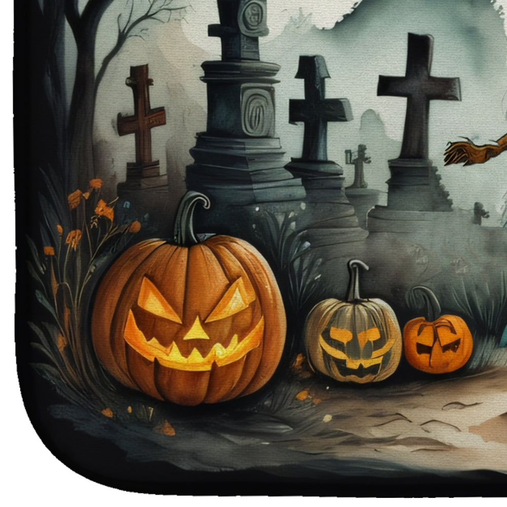 La Llorona Skeleton Spooky Halloween Dish Drying Mat