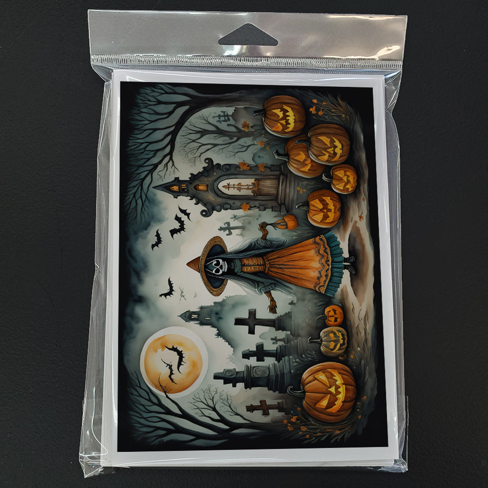La Llorona Skeleton Spooky Halloween Greeting Cards Pack of 8