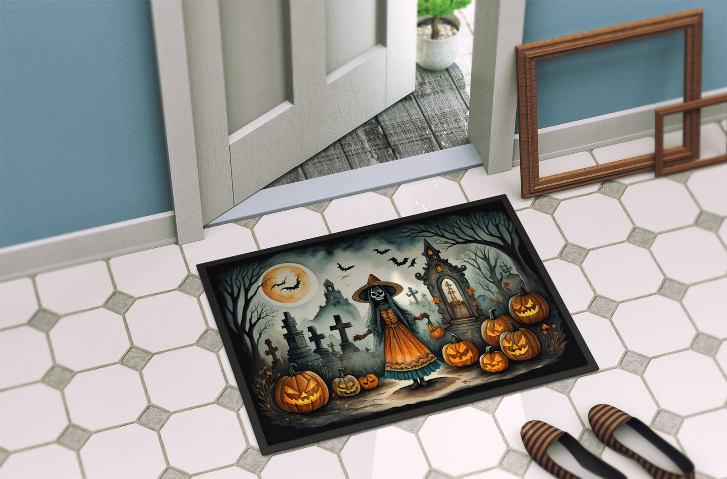 La Llorona Skeleton Spooky Halloween Doormat