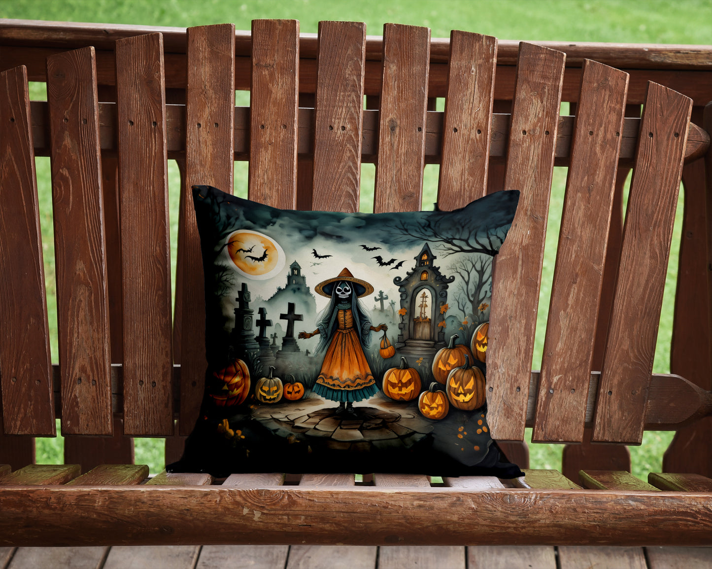 La Llorona Skeleton Spooky Halloween Throw Pillow