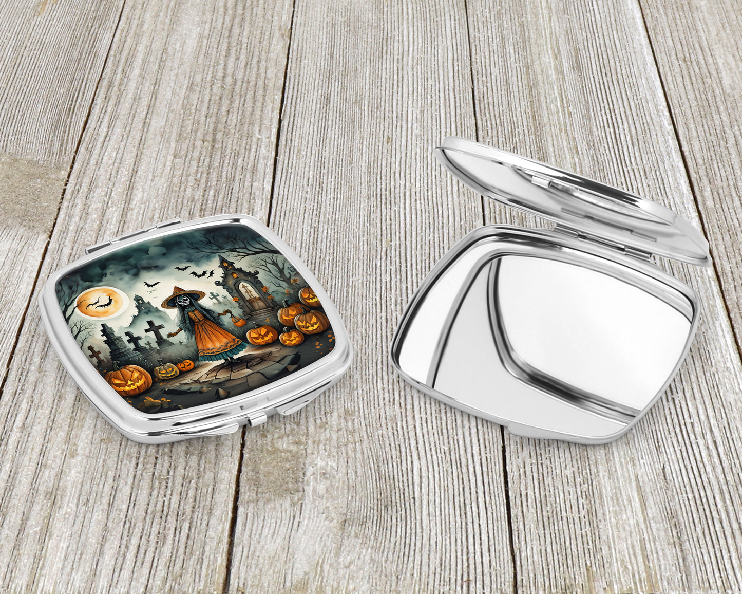 La Llorona Skeleton Spooky Halloween Compact Mirror