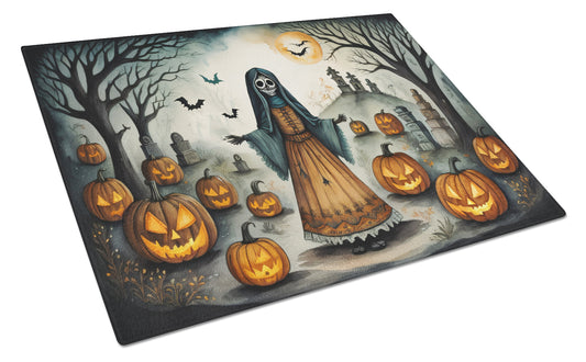 Buy this La Llorona Skeleton Spooky Halloween Glass Cutting Board